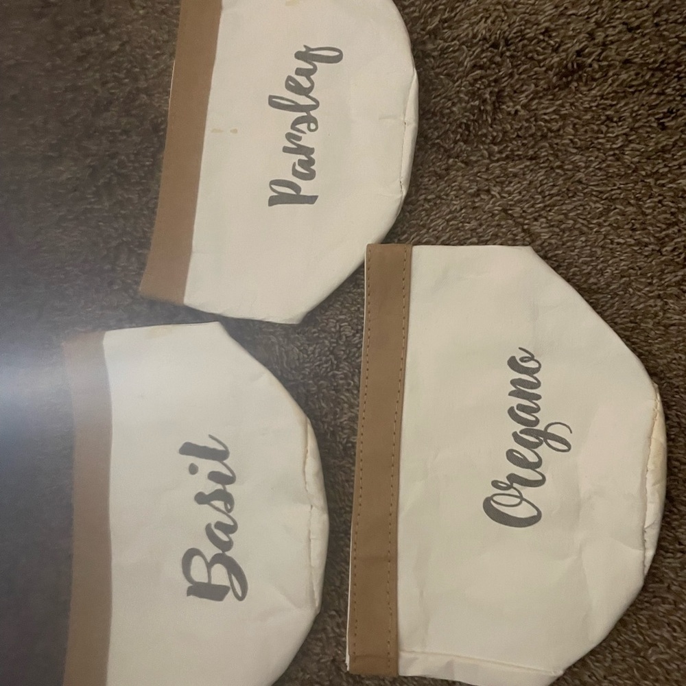 Spice bags for kitchen, off white color